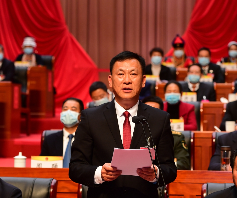 2022年1月28日，六届人大一次会议第四次全体会议闭幕式。曾永洪 摄 (9)