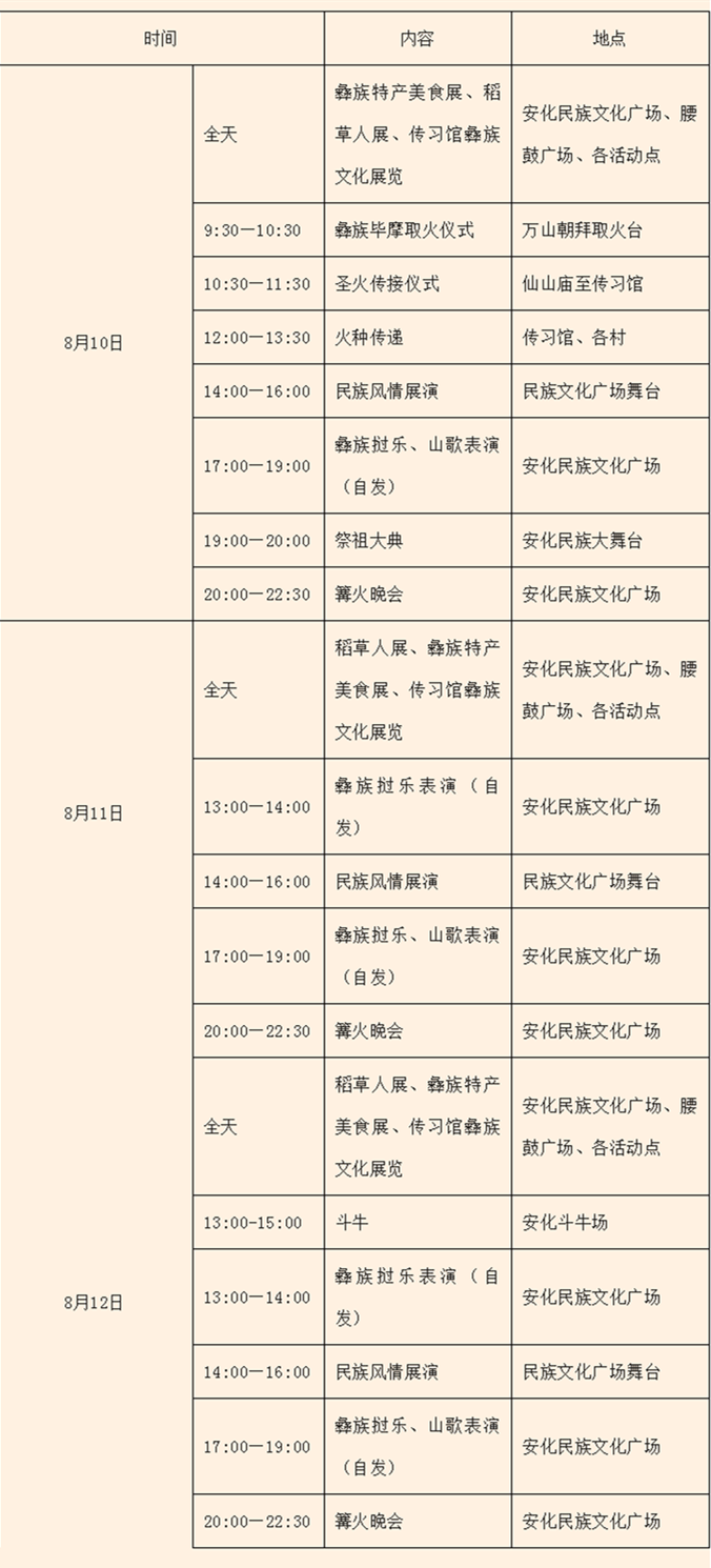 多彩暑期 乐游玉溪｜8月10日至12日，江川安化彝族乡火把节邀你来“挝乐”～