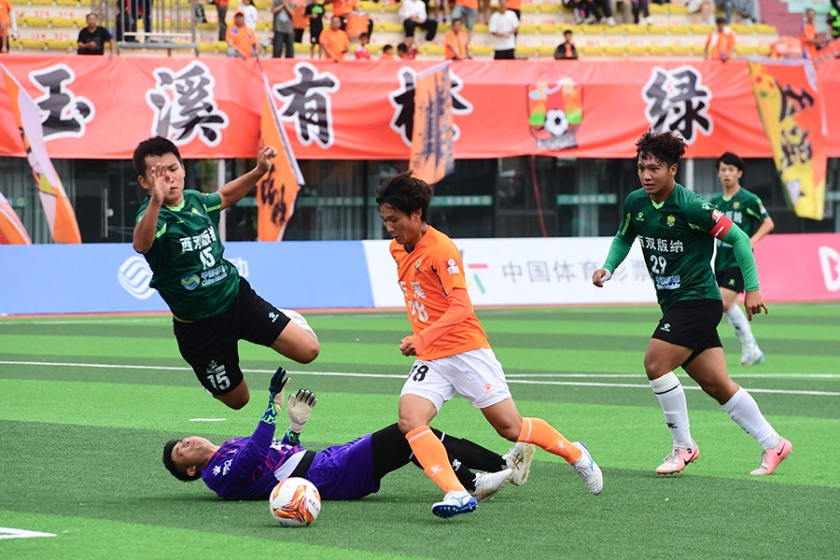 玉溪队3比0战胜西双版纳队 成功晋级滇超联赛第二阶段比赛