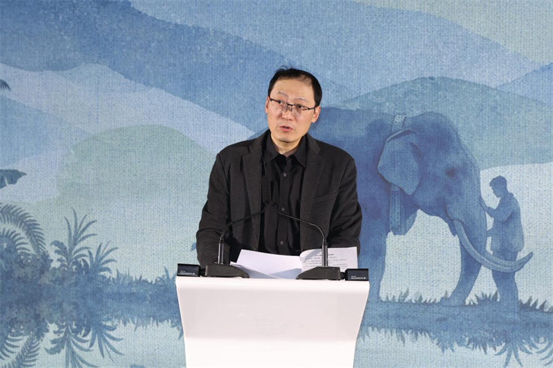 新加坡海滩别墅影业有限公司中国区总经理冯博致辞。电影出品方供图
